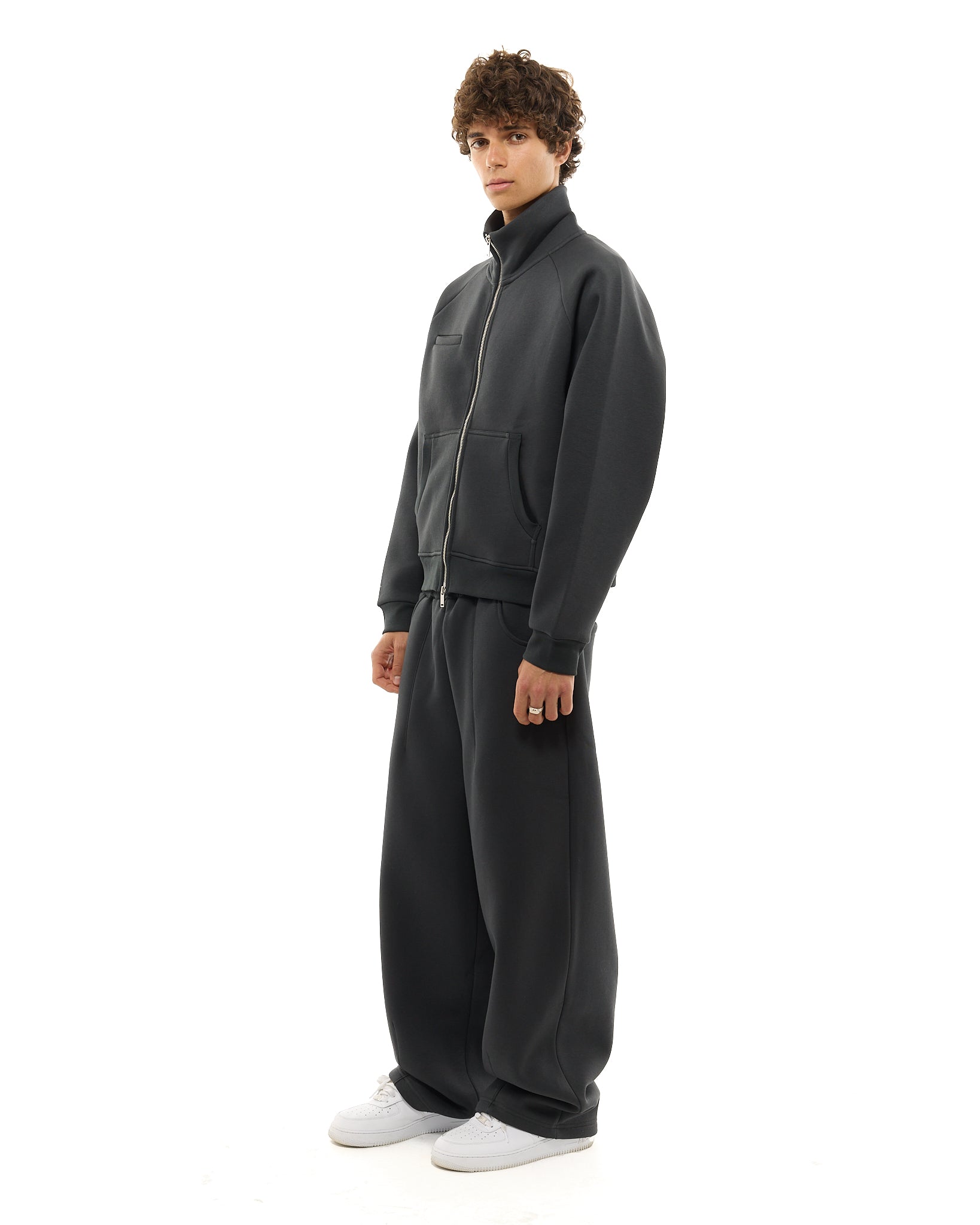 COZY TRACK JACKET - GRANITE - Sweats UK