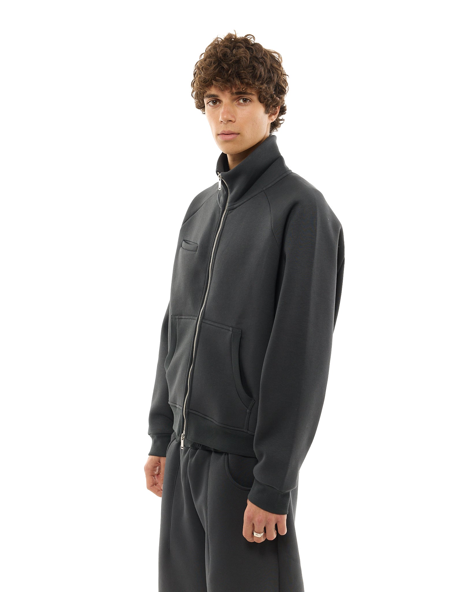 COZY TRACK JACKET - GRANITE - Sweats UK