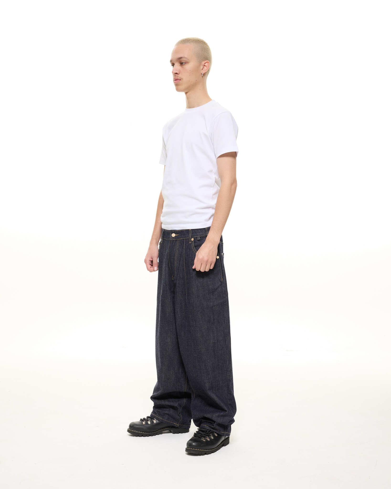 DENIM BAGGY JEANS - INDIGO - Sweats UK