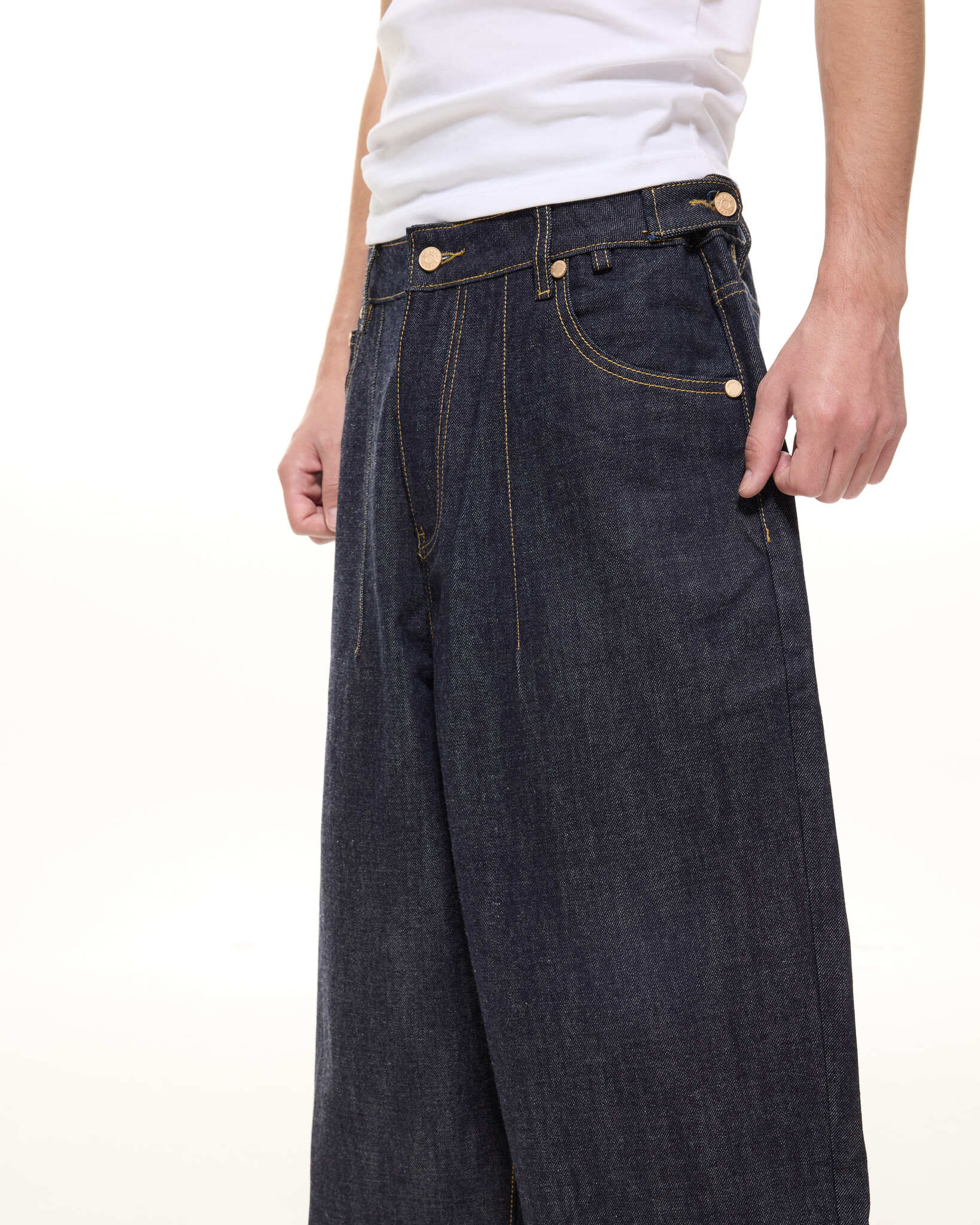 DENIM BAGGY JEANS - INDIGO - Sweats UK