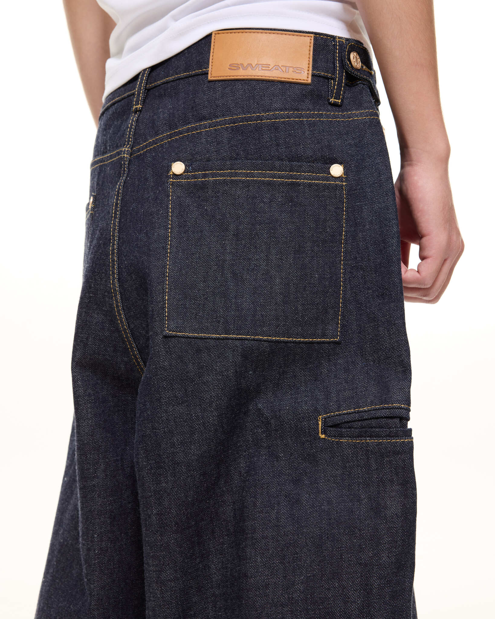 DENIM BAGGY JEANS - INDIGO - Sweats UK