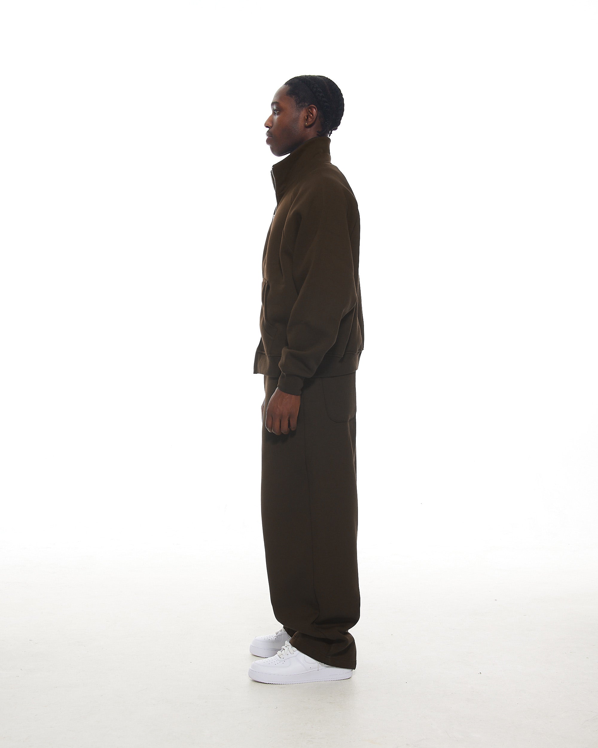 COZY TRACK JACKET - COFFEE - Sweats UK