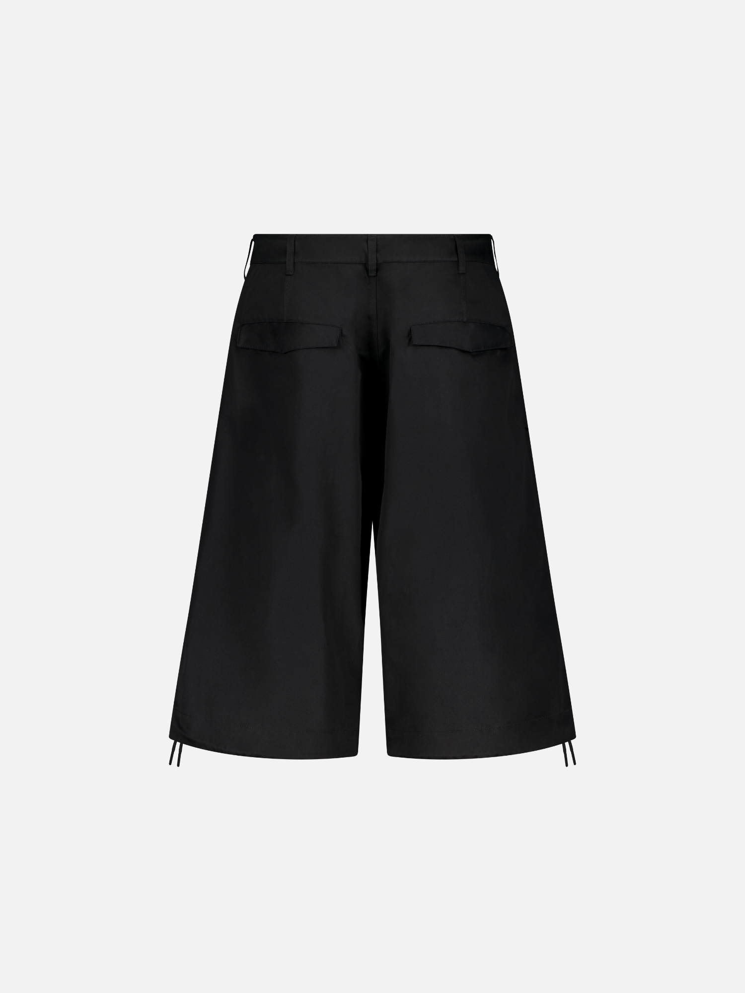 Rear view of black V3 Flight Shorts by Sweats UK, showcasing their sleek design and comfortable fit for active wear.