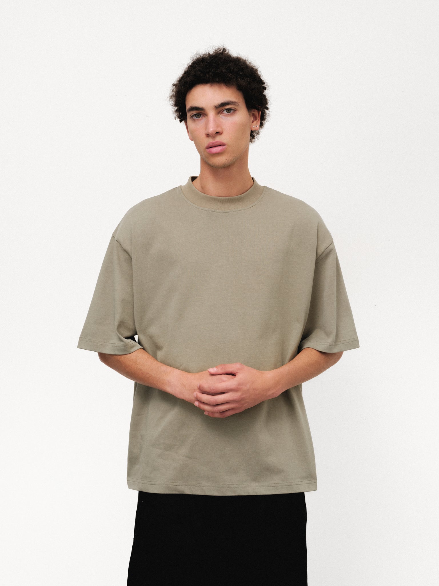 Sweats UK Signature Blank T-Shirt in sage green, plain front with short sleeves, casual fit, shown on a plain background.