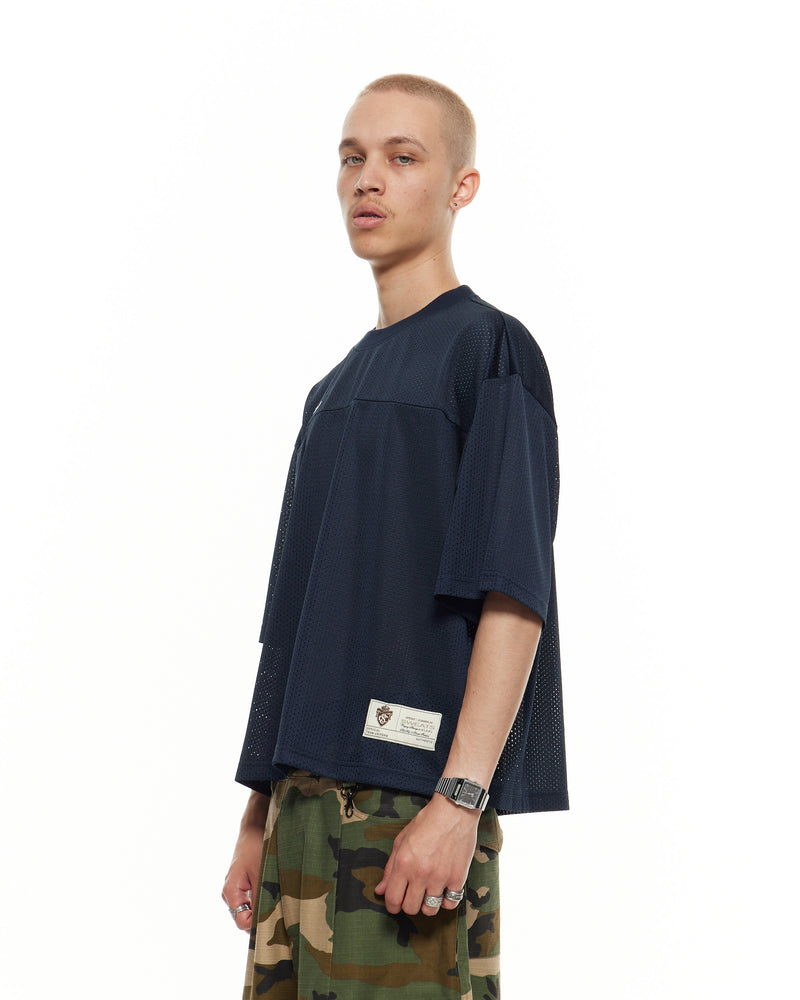 MESH SS T-SHIRT - NAVY