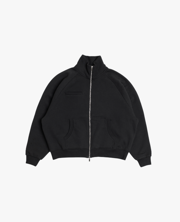 COZY TRACK JACKET - BLACK