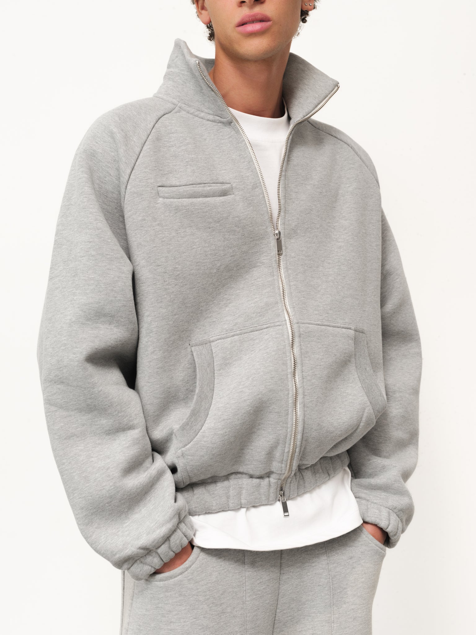 COZY TRACK JACKET - GREY