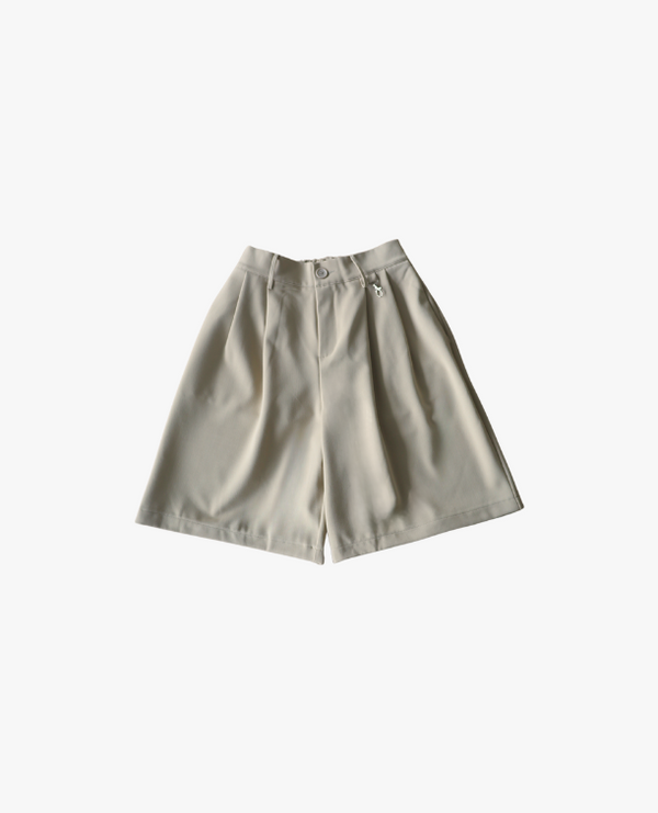 PLEATED SHORT - SAND