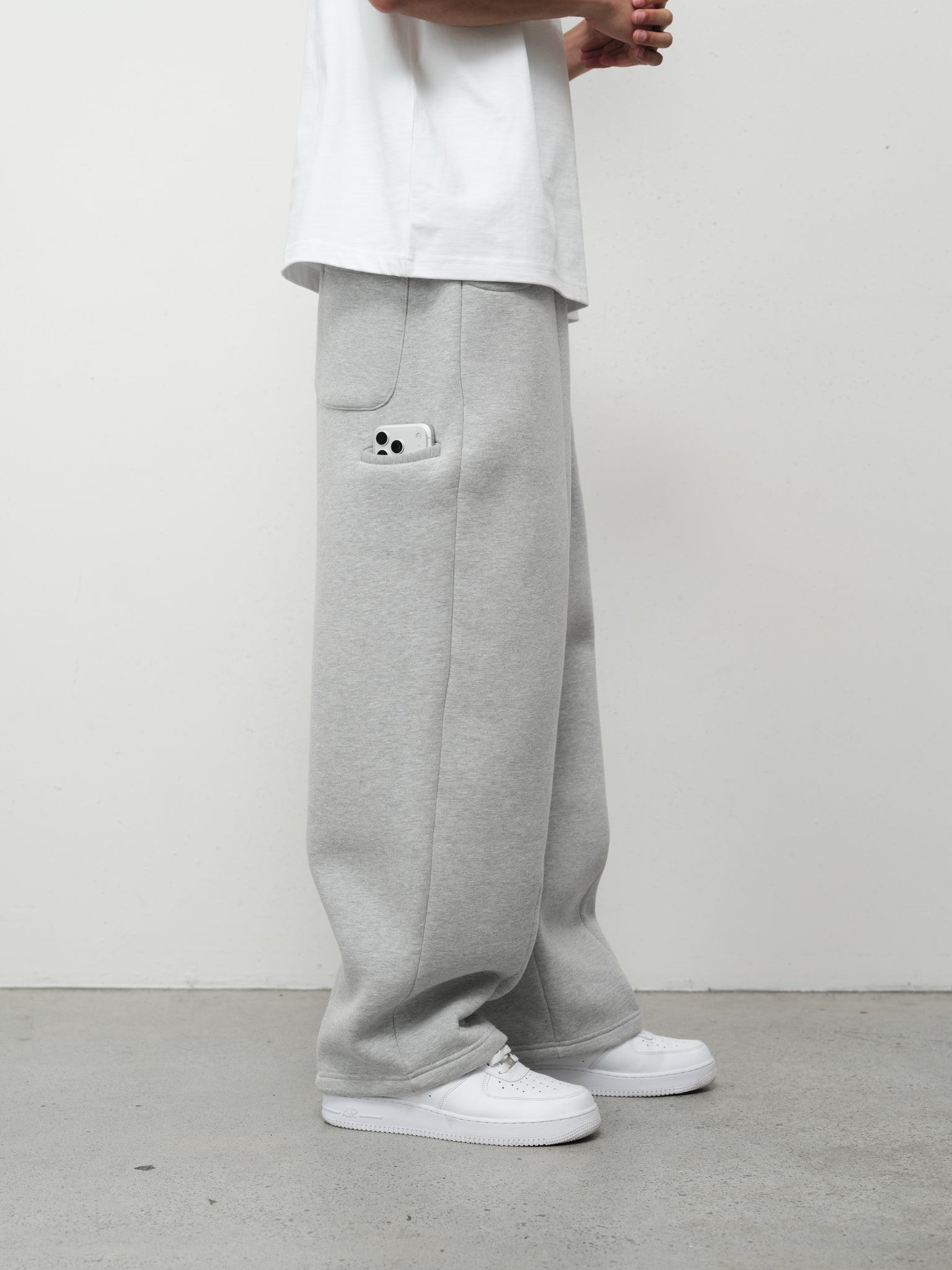 Cozy Straight Leg Sweats Grey | Sweats Collective