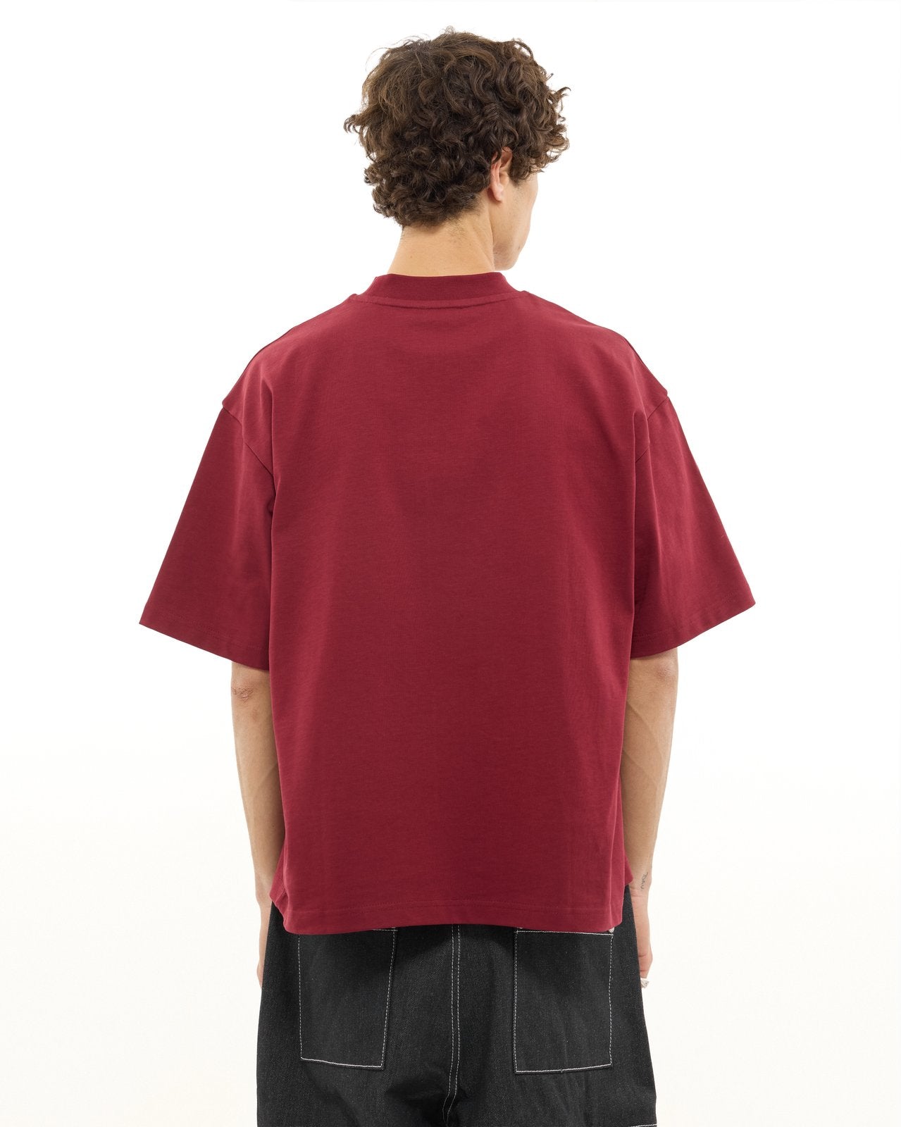 SIGNATURE BLANK T-SHIRT - BURGUNDY