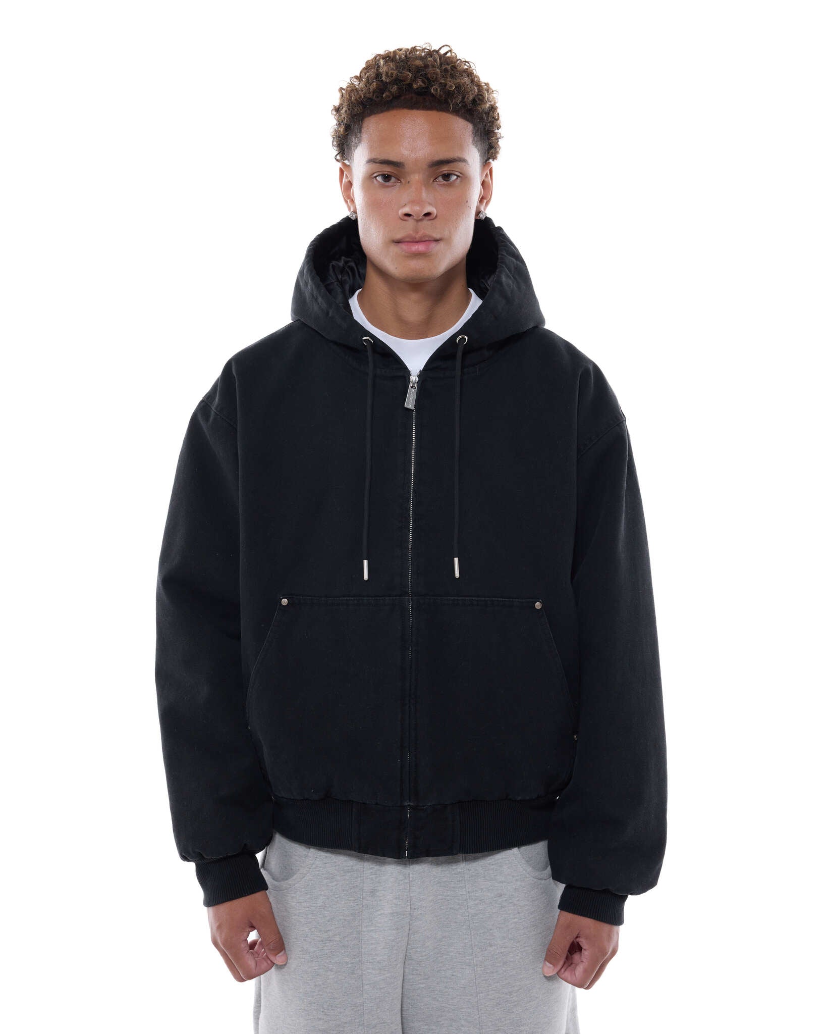 WORKWEAR HOODIE - WASHED BLACK - Sweats UK