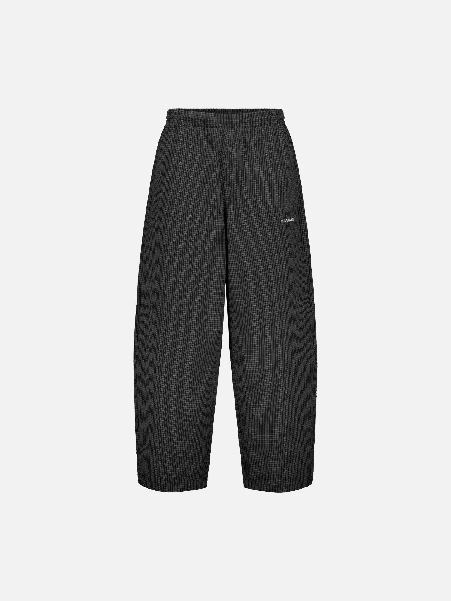 CHECKERED TRACK PANT - BLACK/WHITE - Sweats UK
