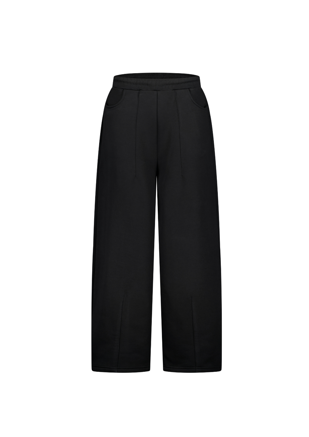 COZY STRAIGHT LEG SWEATS - BLACK