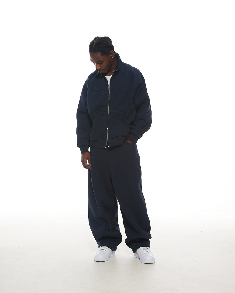 COZY TRACK JACKET - NAVY