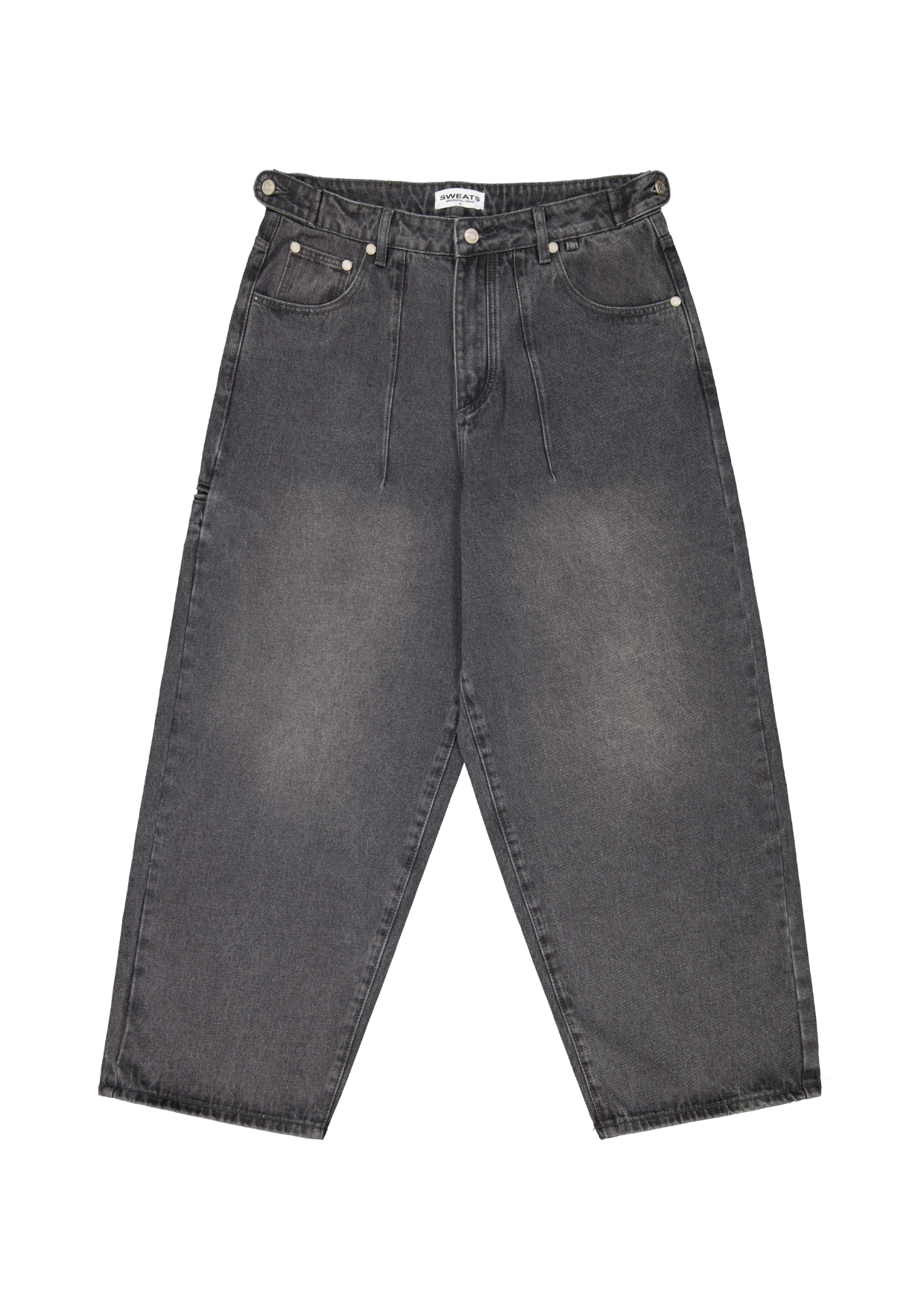DENIM BAGGY JEANS - WASHED BLACK