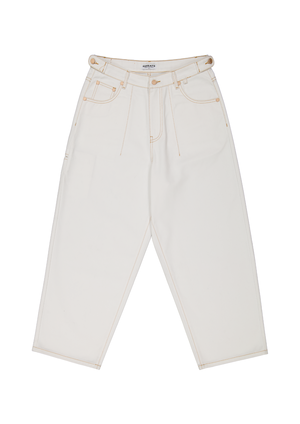 DENIM BAGGY JEANS - WHITE