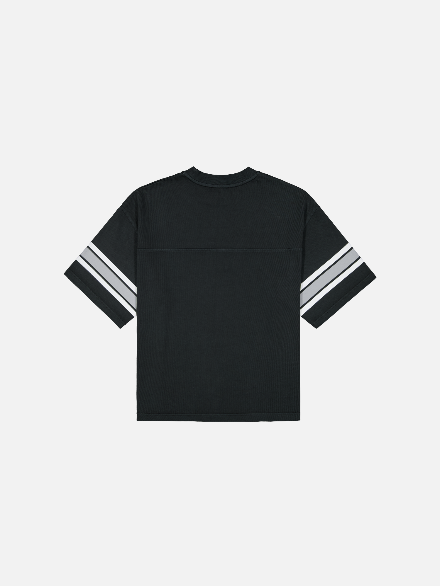Back view of Sweats UK washed black jersey short-sleeve T-shirt showing the relaxed fit and soft fabric texture.