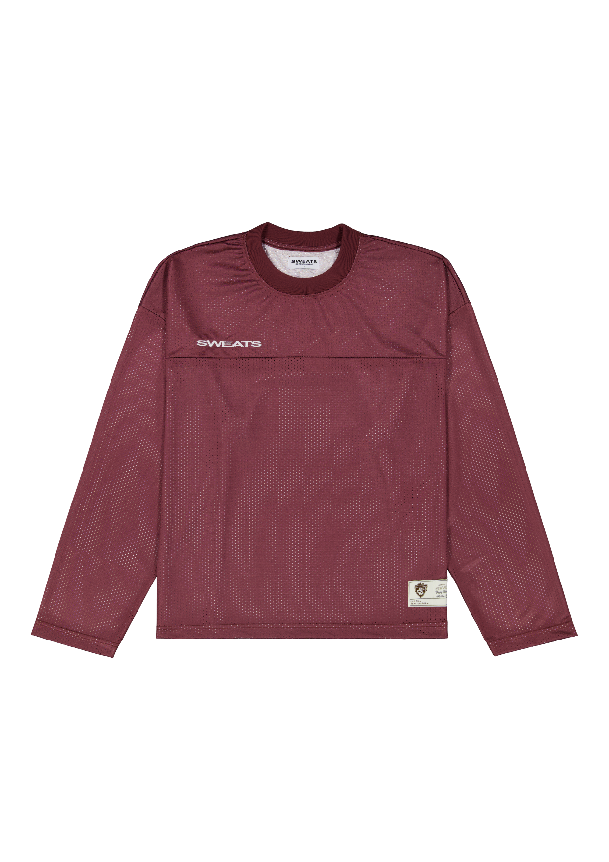 MESH LS T-SHIRT - BURGUNDY