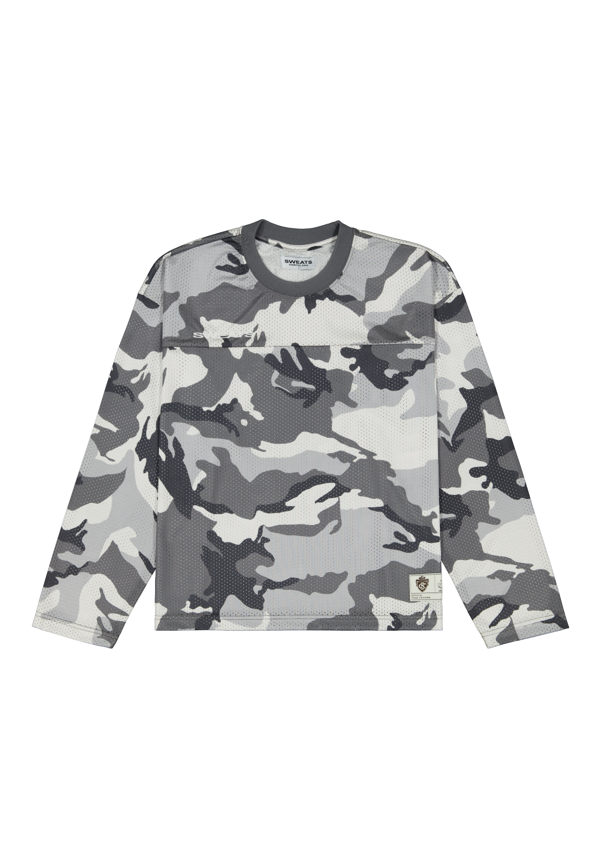 MESH LS T-SHIRT - SNOW CAMO