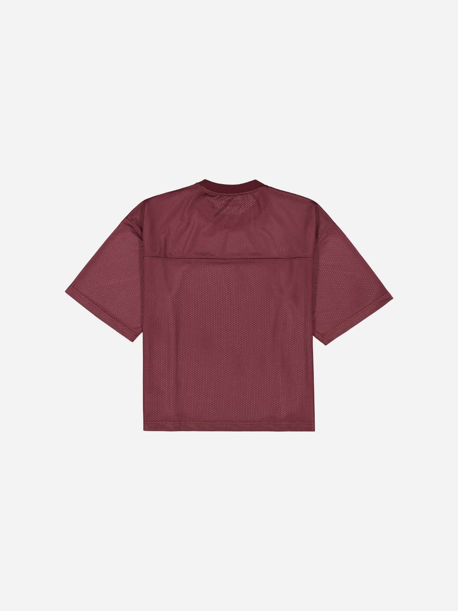 MESH SS T-SHIRT - BURGUNDY - Sweats UK