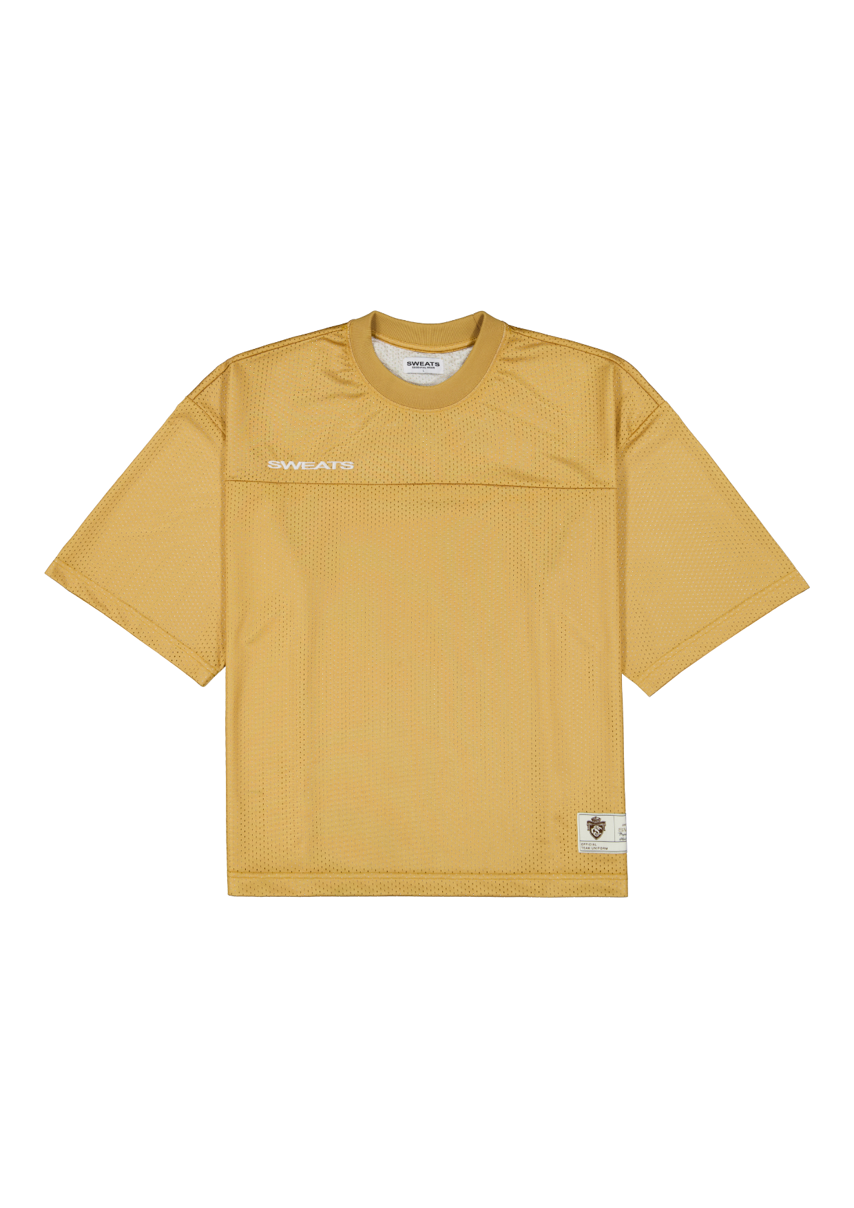 MESH SS T-SHIRT - MUSTARD