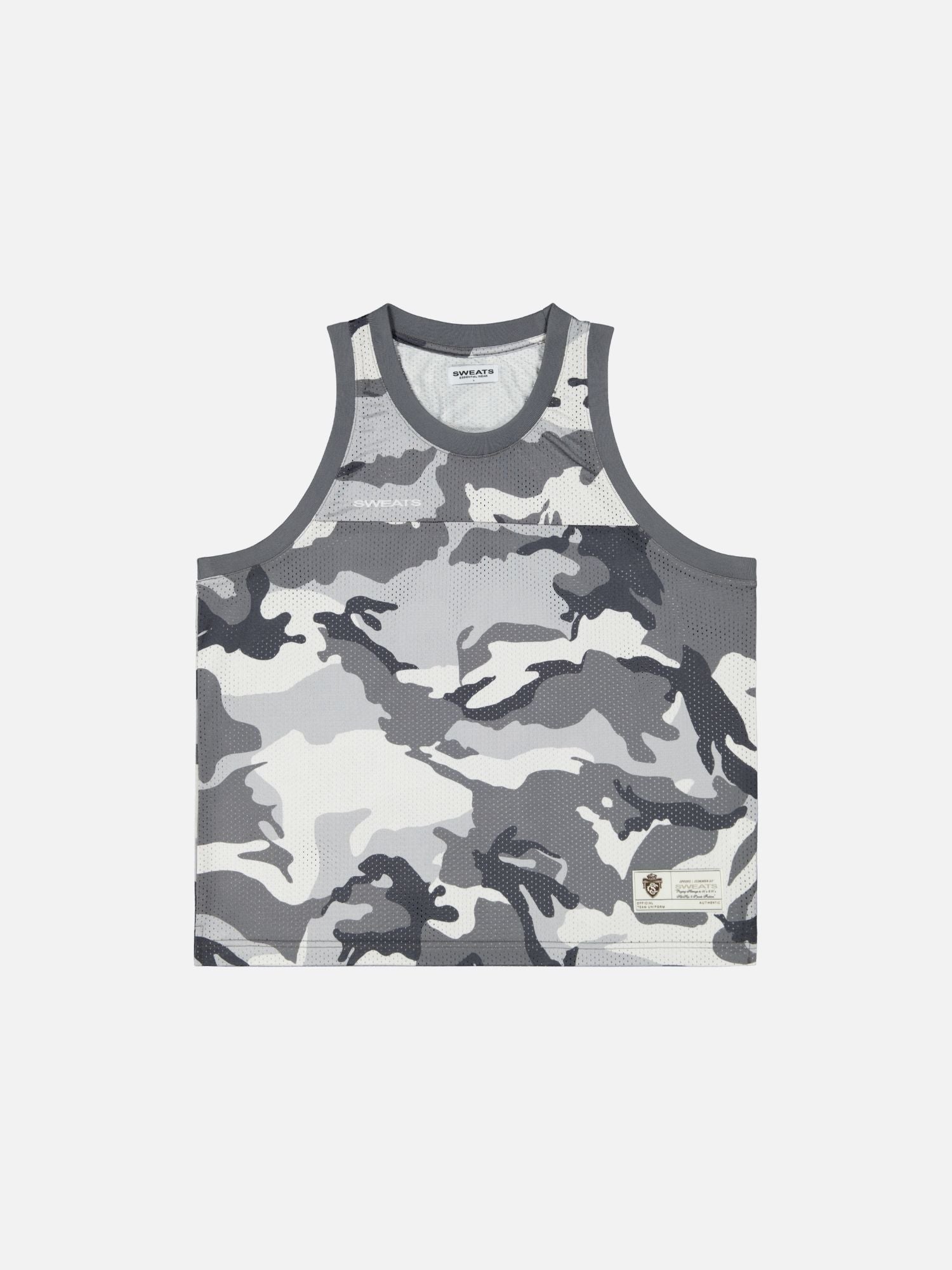 MESH SINGLET - SNOW CAMO