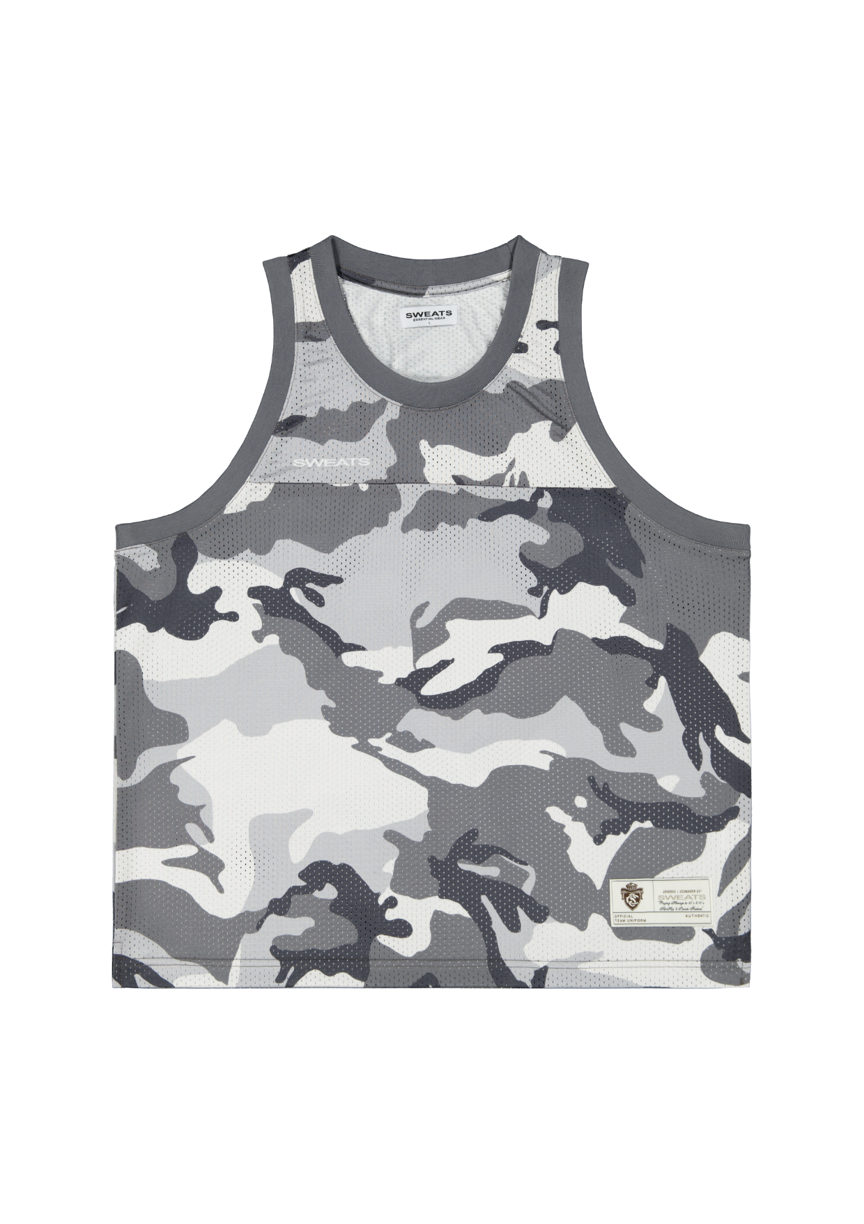 MESH SINGLET - SNOW CAMO
