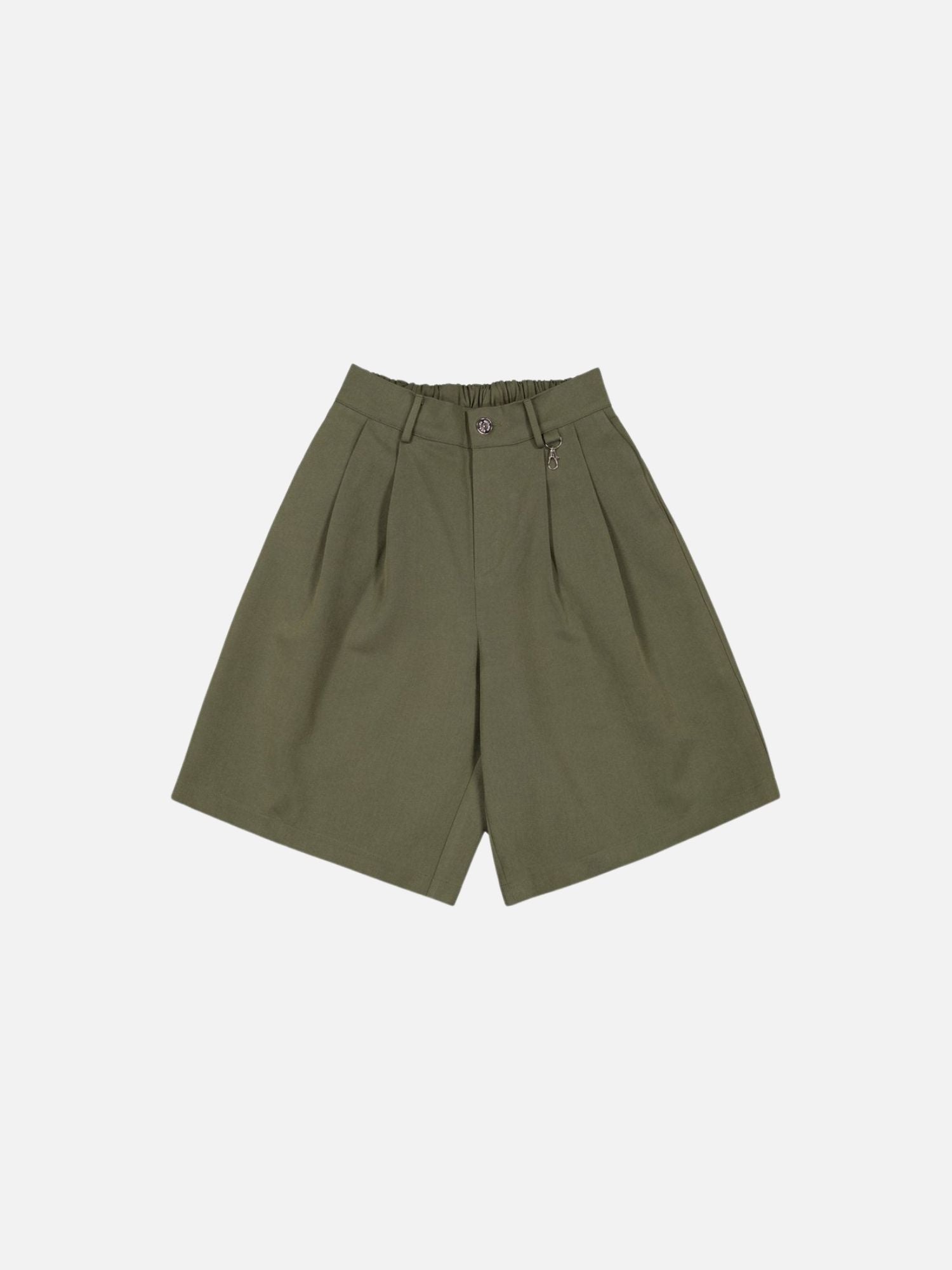 PLEATED SHORT - OLIVE