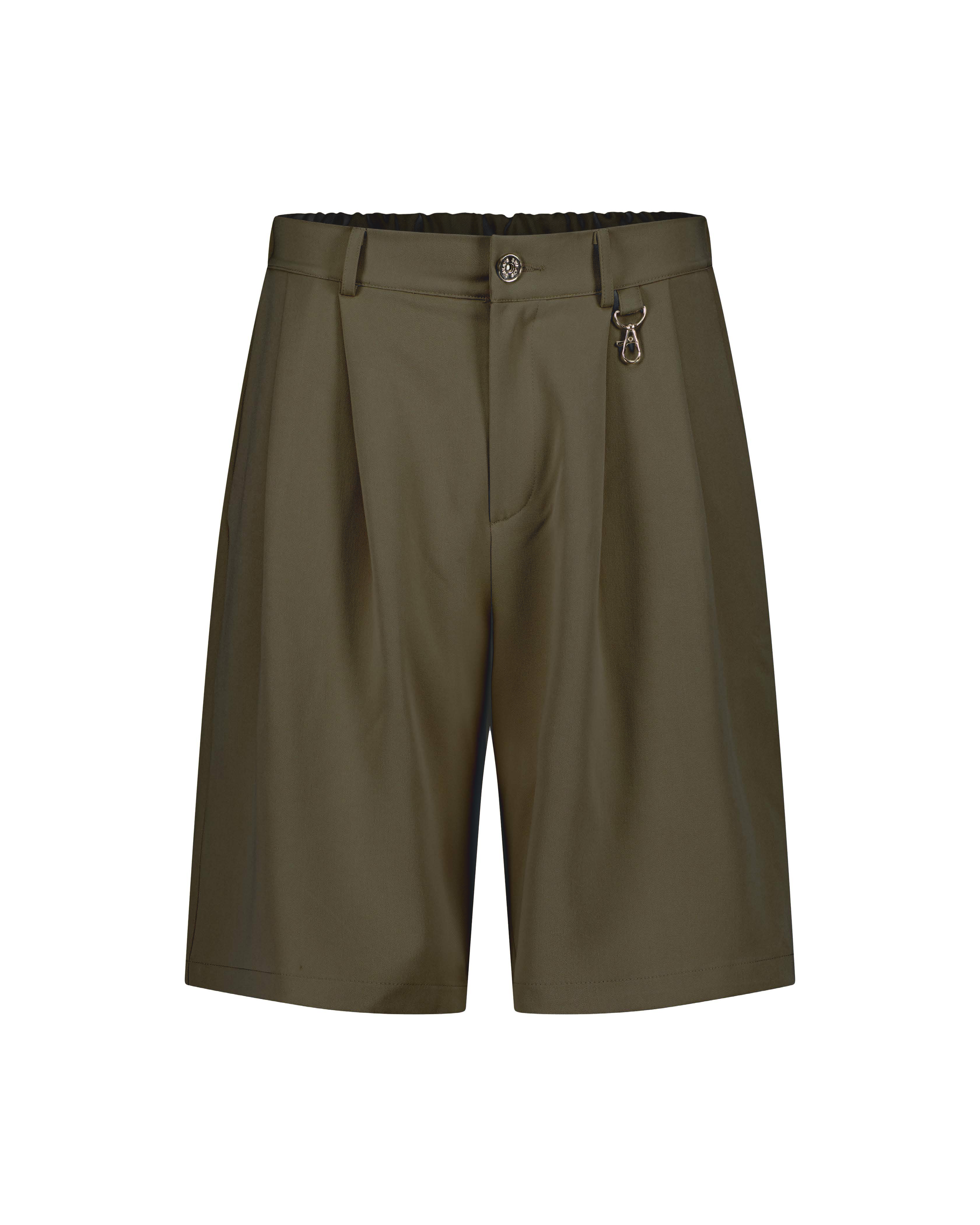 PLEATED SHORT - OLIVE