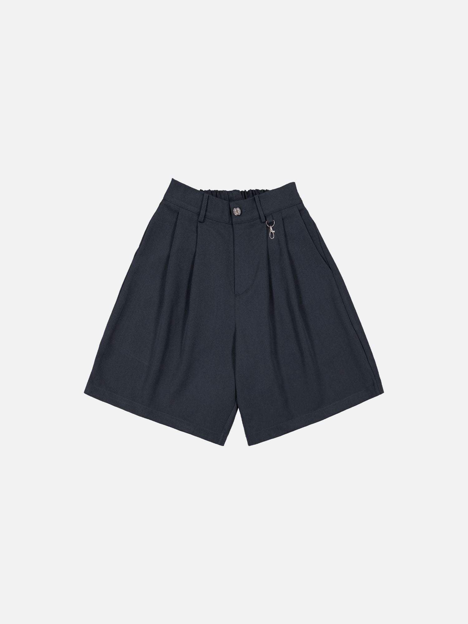 PLEATED SHORT - NAVY