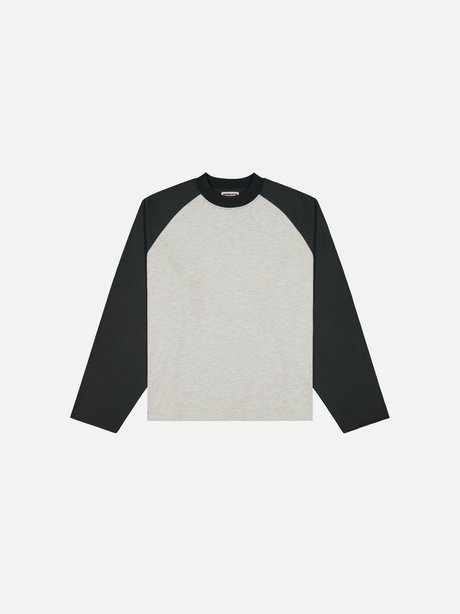 Sweats UK raglan long-sleeve T-shirt in Arctic and granite colors, featuring a casual fit and contrasting sleeves.