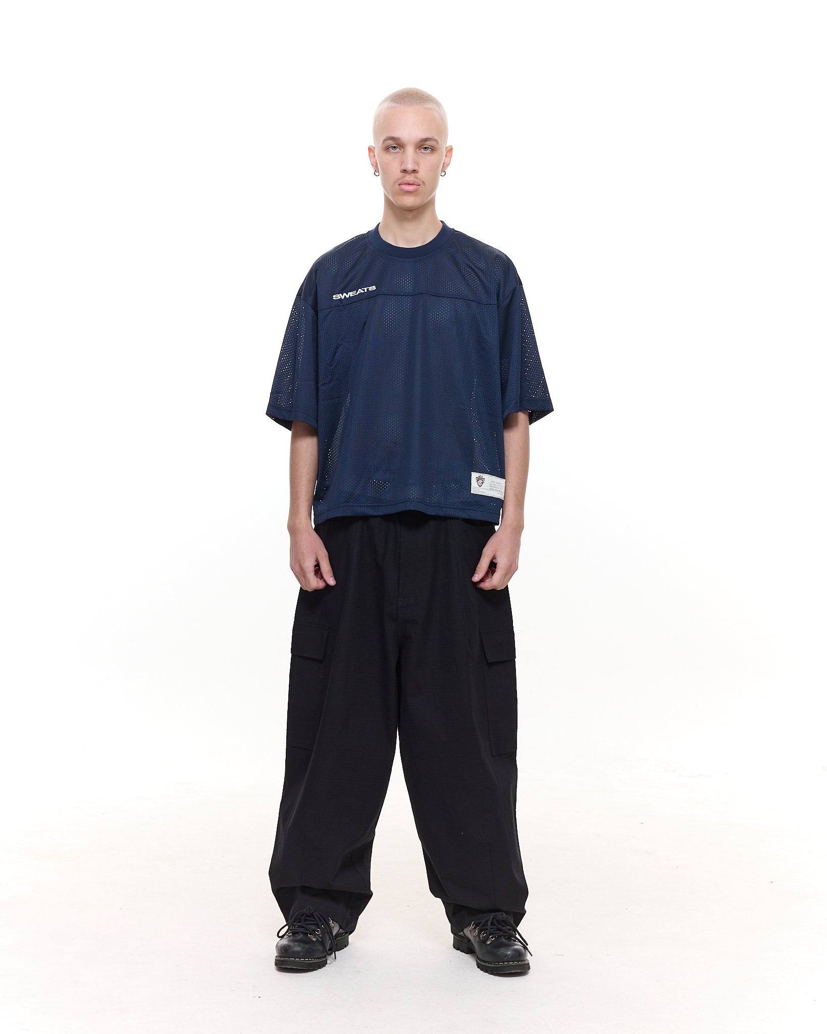 MESH SS T-SHIRT - NAVY