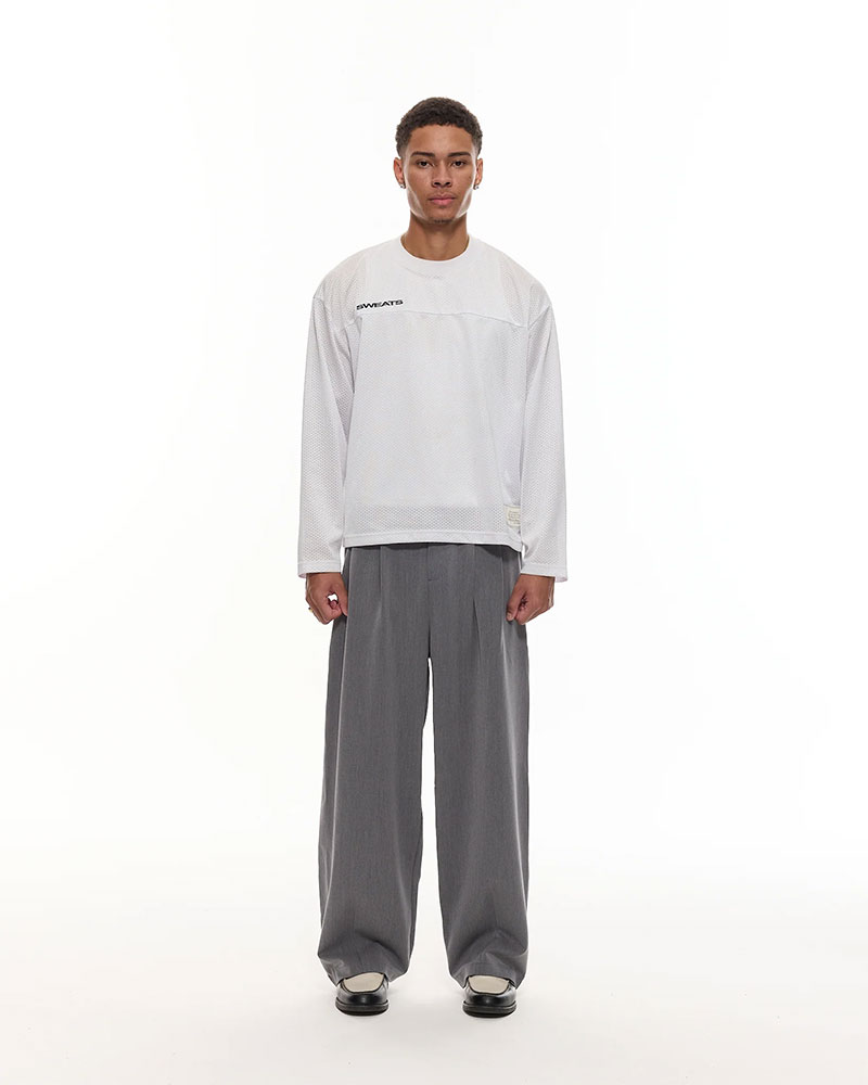 PLEATED PANT - GREY - Sweats UK