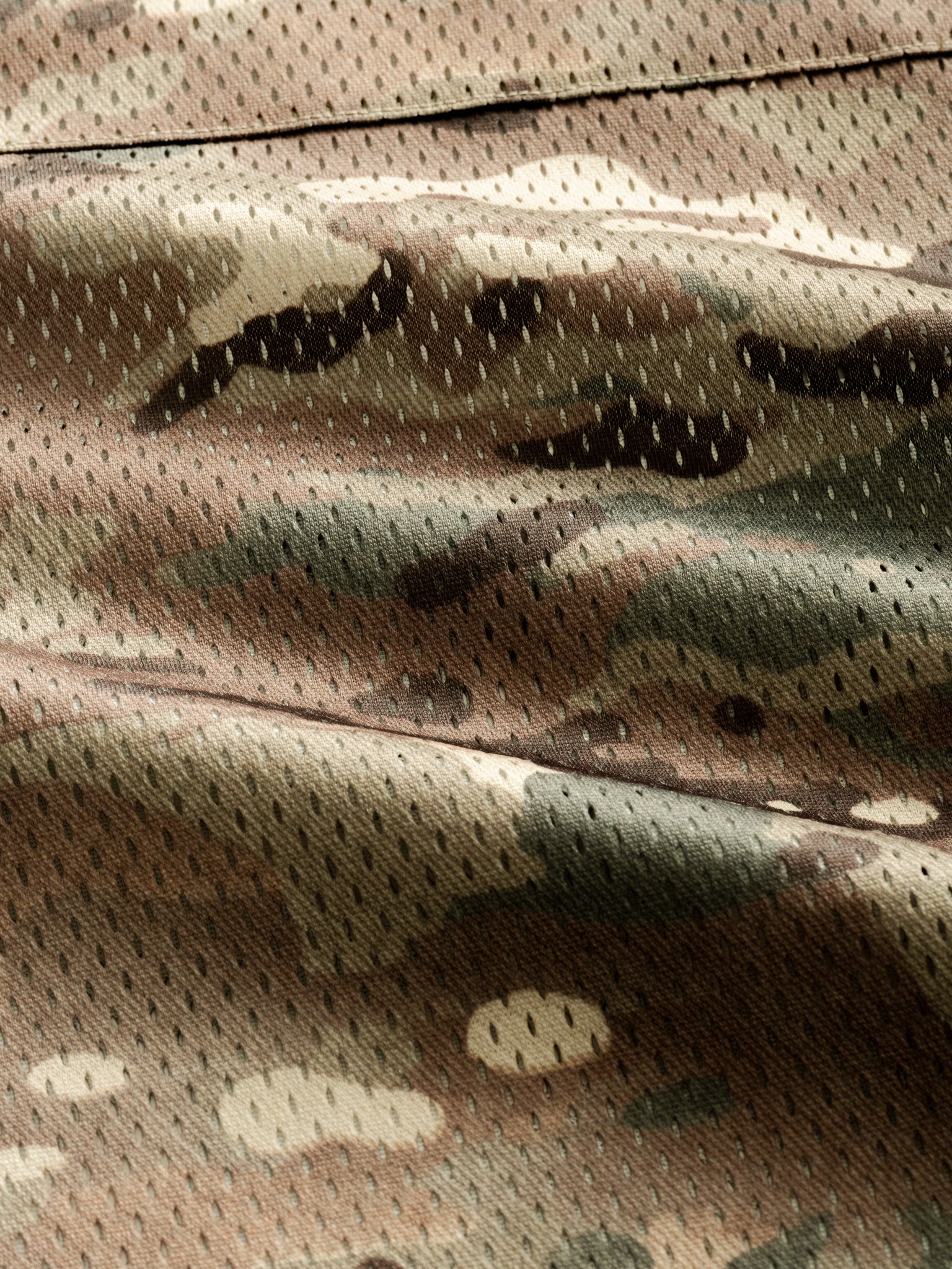 Sweats UK V2 Mesh LS T-Shirt in camouflage, long sleeve, lightweight fabric, casual fit, displayed flat on a white background.