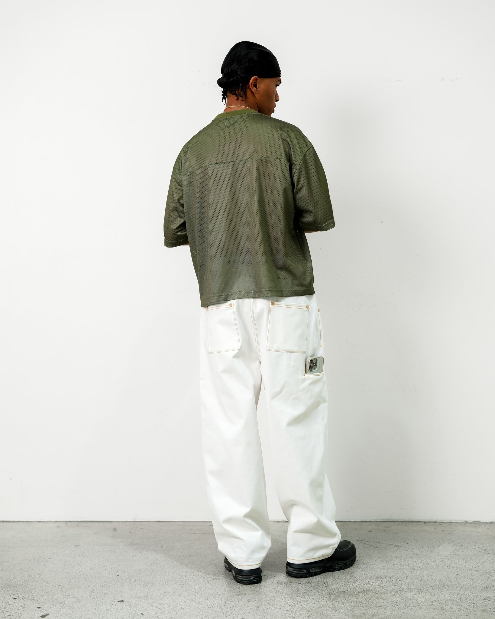 MESH SS T-SHIRT - SAGE