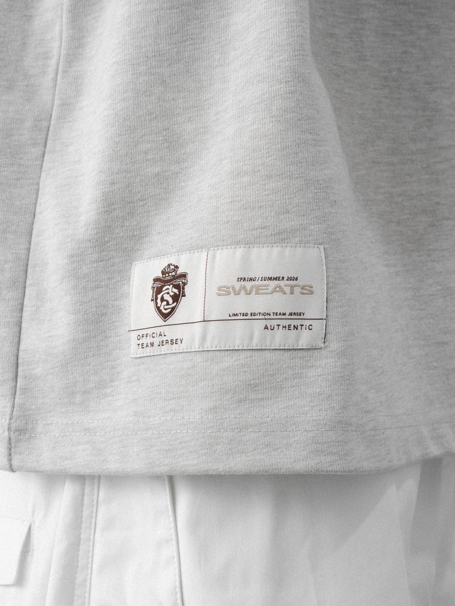 Light blue long-sleeve jersey T-shirt from Sweats UK in Arctic-inspired design, displayed on a plain background.