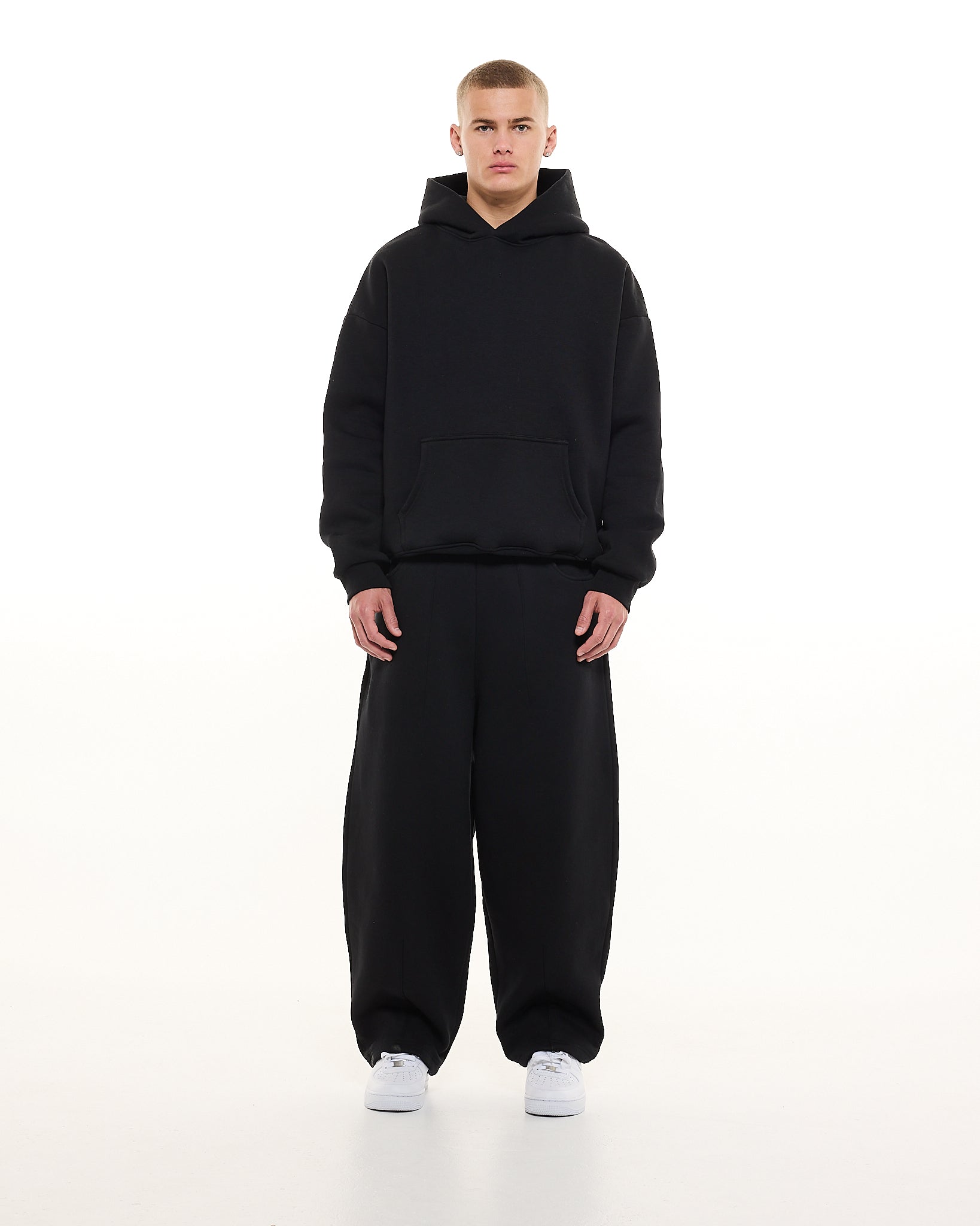 COZY STRAIGHT LEG SWEATS - BLACK - Sweats UK