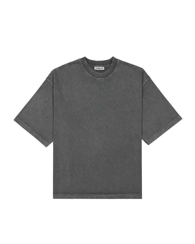 SIGNATURE BLANK T-SHIRT - WASHED GREY - Sweats UK