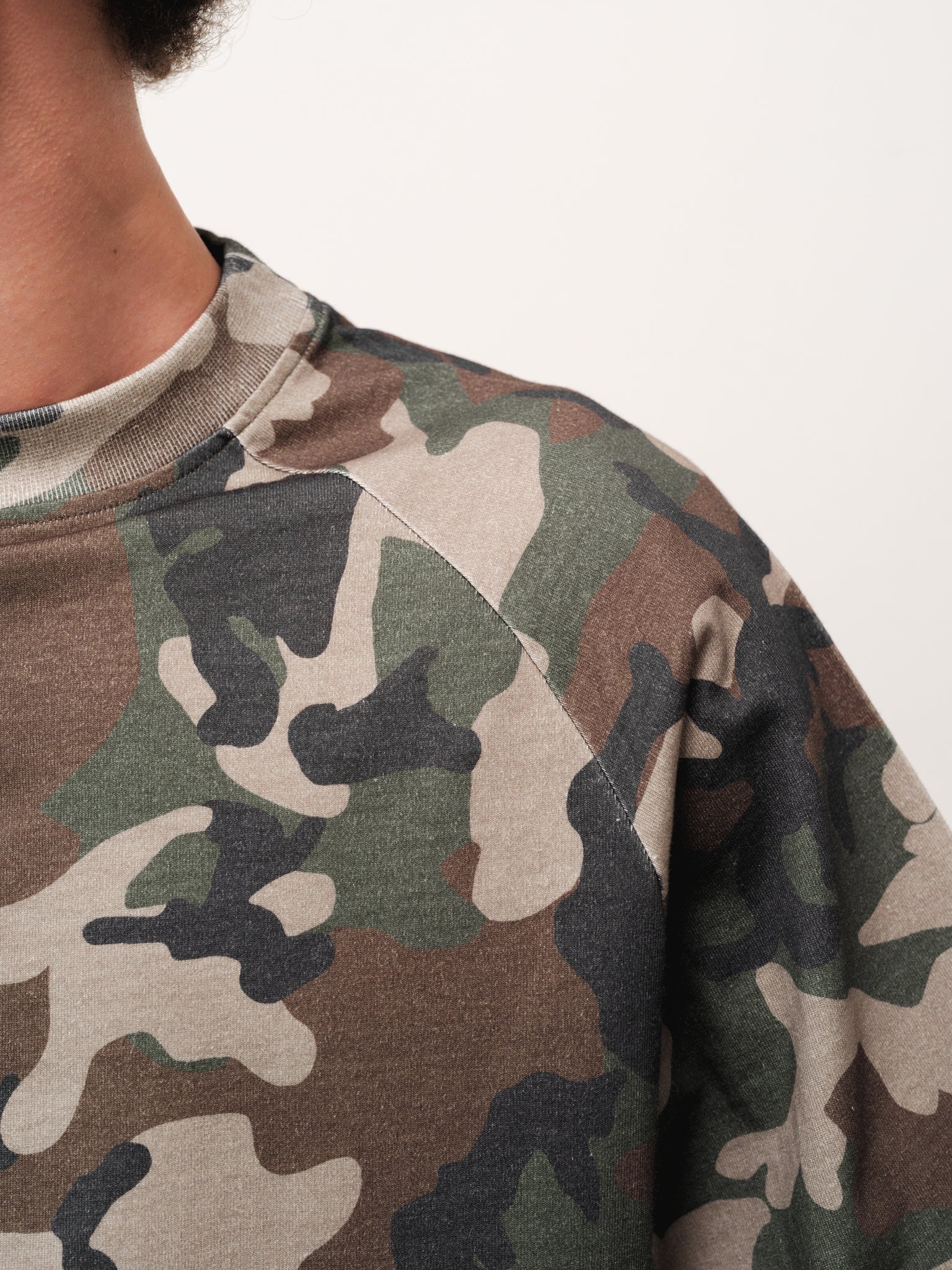 Long sleeve camo T-shirt by Sweats UK featuring a stylish camouflage pattern and comfortable fit.