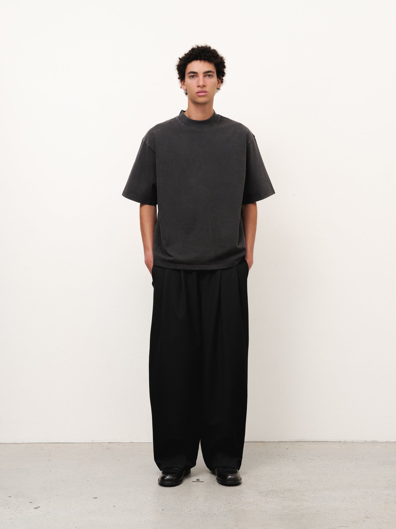 Sweats UK Signature Blank T-Shirt in washed black, front view showing soft fabric and classic fit.
