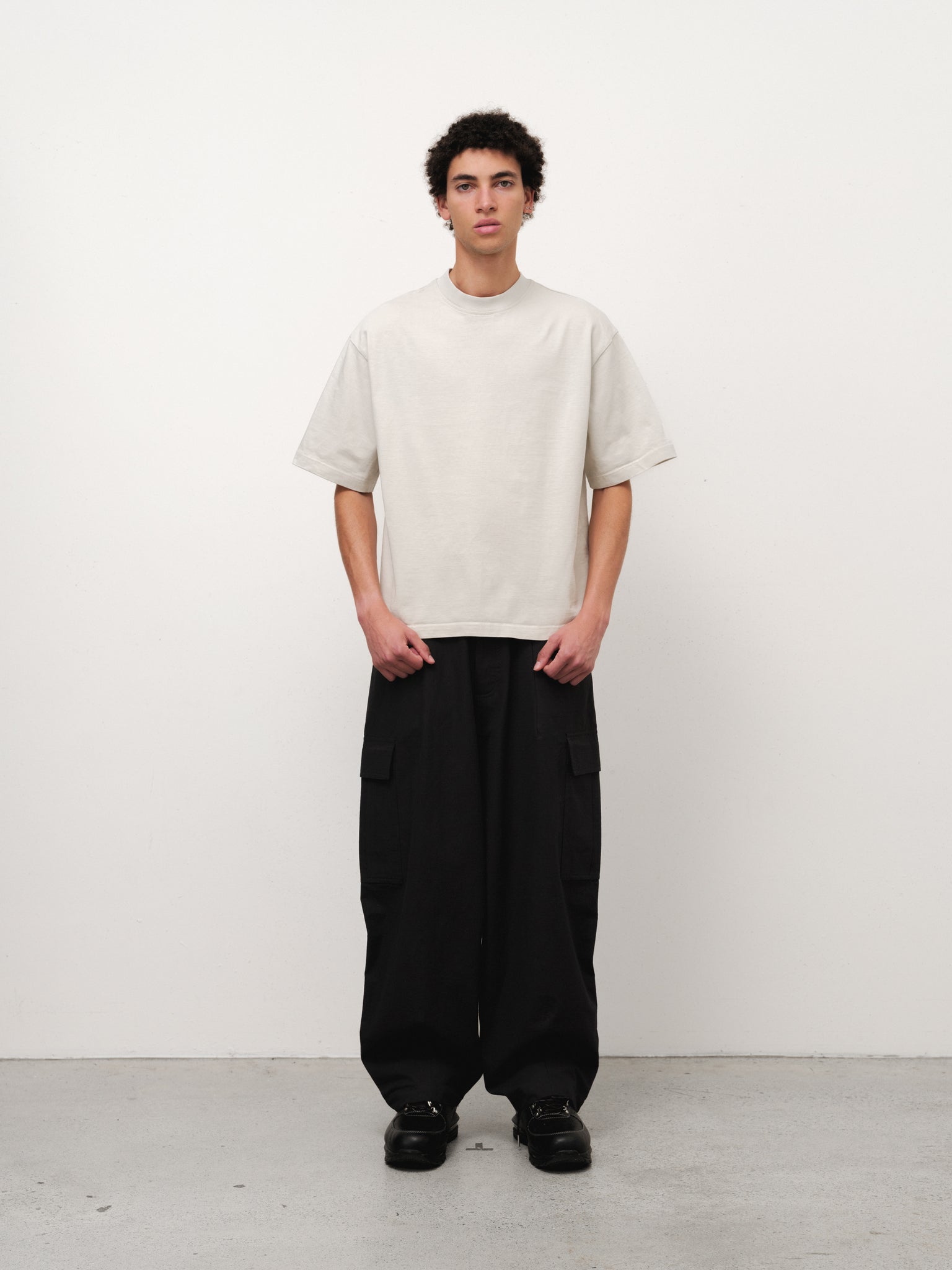 White Signature Blank T-Shirt by Sweats UK, shown flat with a soft chalk color and classic fit.